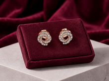 Pave Diamond Halo Stud Earrings for Women in 14KT Gold