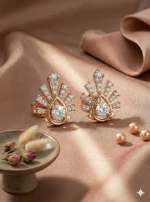 The Celestial Sunburst Diamond Studs