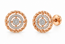 Sparkling Diamond Classic Stud Earrings for Women in 14KT Gold