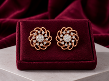 Sparkling Diamond Layered Stud Earrings for Women in 14KT Gold