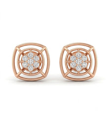 Gold & Diamond Everyday Stud Earrings for Women in 14KT Gold
