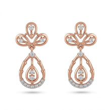 Diamond-Embellished Gold Textured Stud Earrings for Women in 14KT Gold