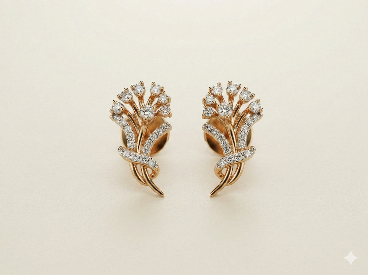 The Floral Bouquet Rose Gold Diamond Tops