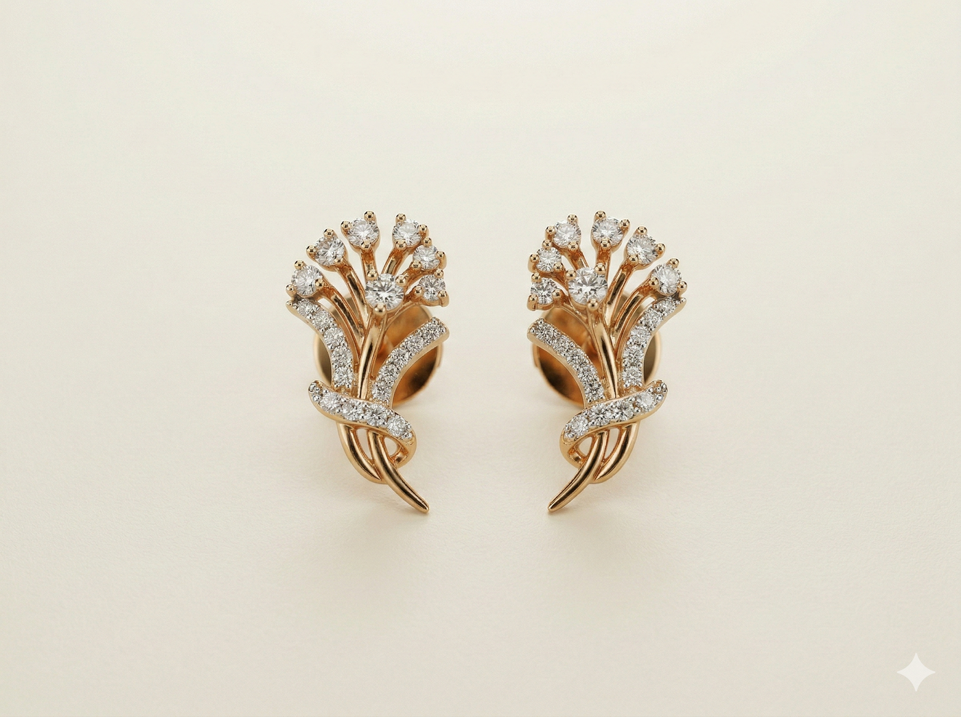 The Floral Bouquet Rose Gold Diamond Tops