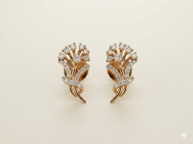 The Floral Bouquet Rose Gold Diamond Tops