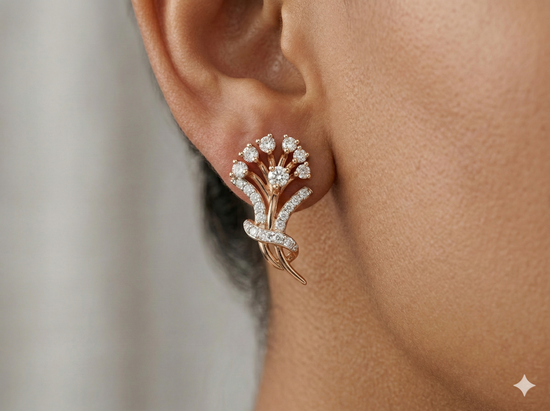 The Floral Bouquet Rose Gold Diamond Tops