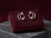Diamond-Accented Gold Party-Ready Stud Earrings for Women in 14KT Gold