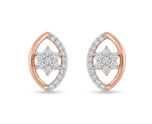 Solitaire Diamond Halo Stud Earrings for Women in 14KT Gold