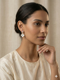 The Luminous Clover Mother of Pearl Drop Earrings