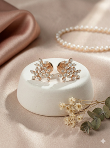The Luminous Blossom Diamond Cluster Studs