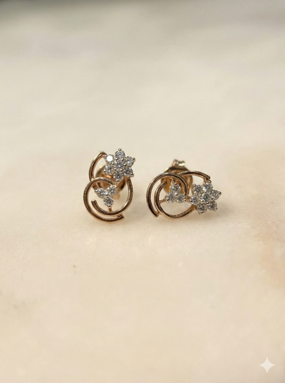 The Twirling Flora Rose Gold Diamond Tops