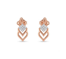 Sparkling Diamond Cluster Stud Earrings for Women in 14KT Gold