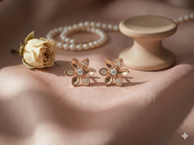The Rose Gold Daisy Diamond Stud Earrings