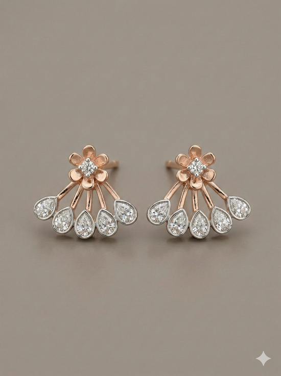 The Floral Sunburst Two-Tone Diamond Tops