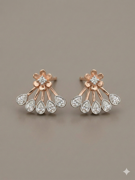 The Floral Sunburst Two-Tone Diamond Tops