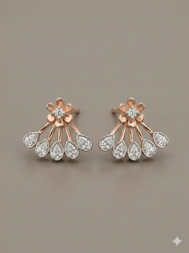 The Floral Sunburst Two-Tone Diamond Tops