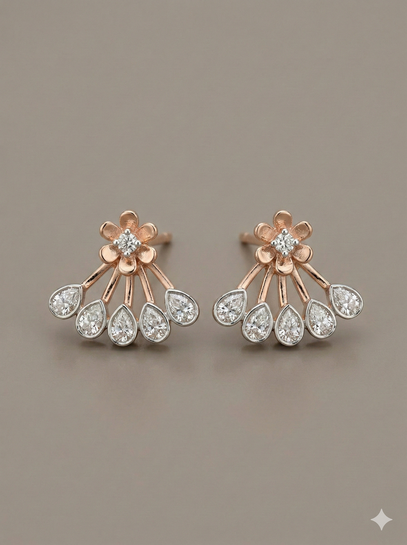 The Floral Sunburst Two-Tone Diamond Tops