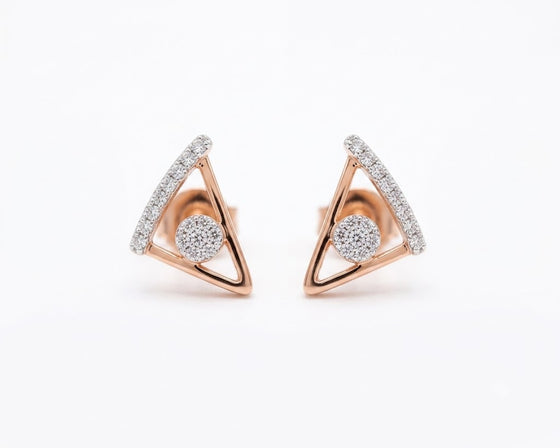 Sparkling Diamond Statement Stud Earrings for Women in 14KT Gold