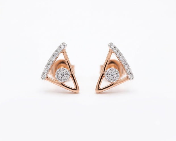 Sparkling Diamond Statement Stud Earrings for Women in 14KT Gold