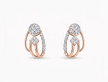 Gold & Diamond Vintage-Inspired Stud Earrings for Women in 14KT Gold