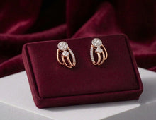 Gold & Diamond Vintage-Inspired Stud Earrings for Women in 14KT Gold