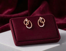 Diamond-Studded Gold Halo Stud Earrings for Women in 14KT Gold
