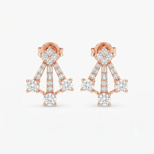 Solitaire Diamond Statement Stud Earrings for Women in 14KT Gold