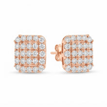 Sparkling Diamond Minimalist Stud Earrings for Women in 14KT Gold
