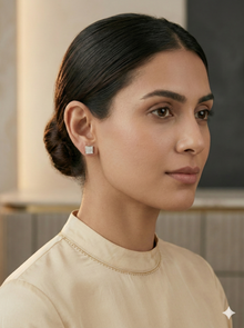 The Modern Pave Square Rose Gold Diamond Tops