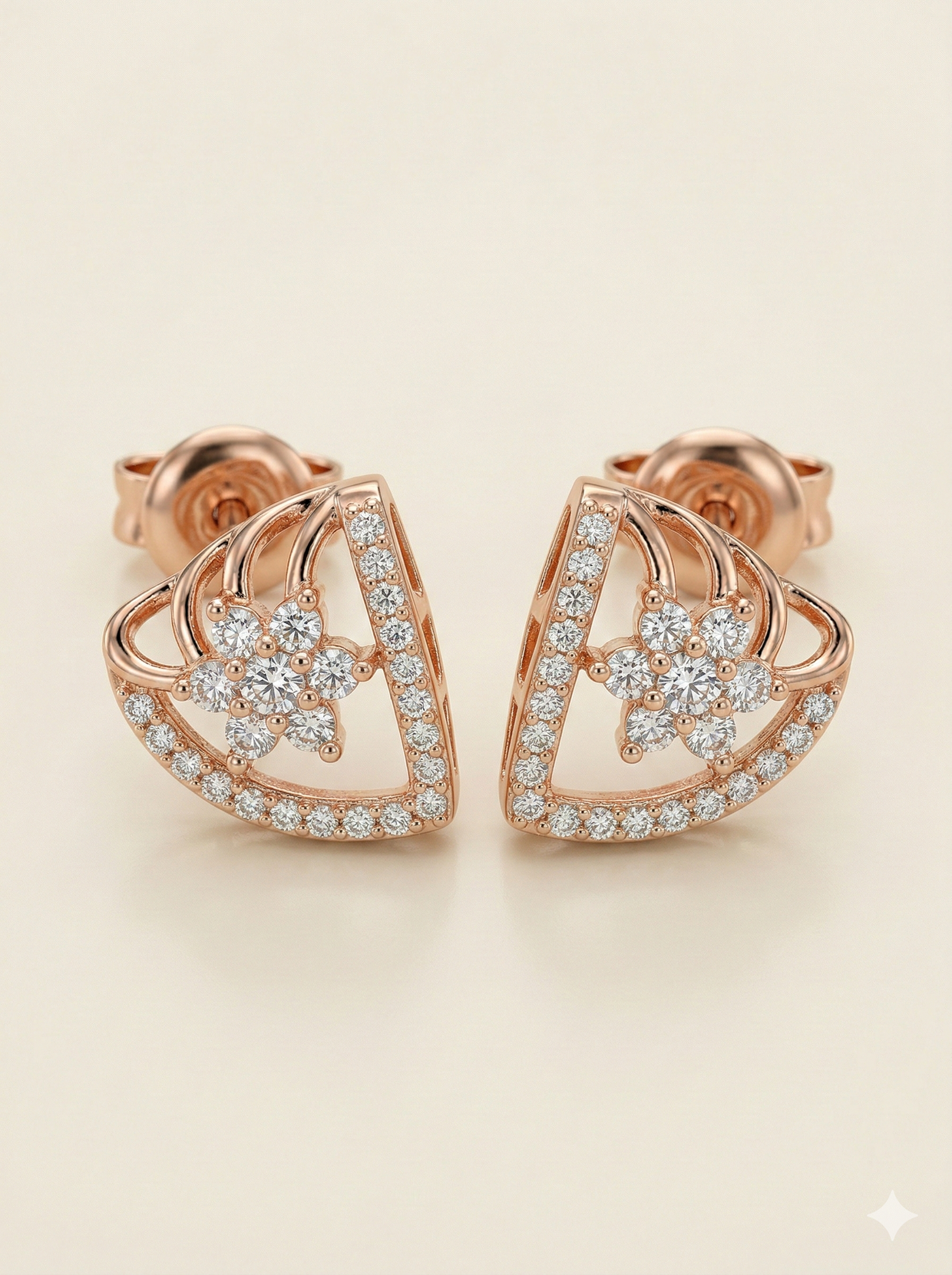 The Radiant Flora Open-Work Diamond Studs