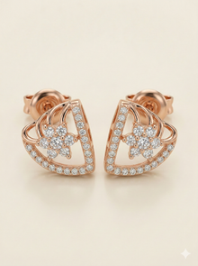 The Radiant Flora Open-Work Diamond Studs