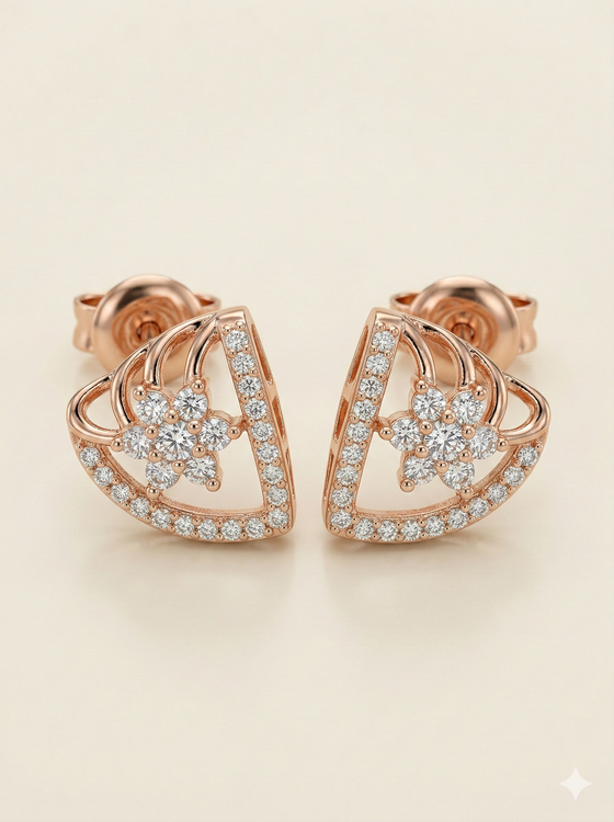 The Radiant Flora Open-Work Diamond Studs