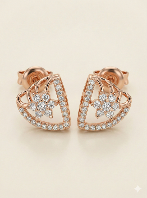 The Radiant Flora Open-Work Diamond Studs