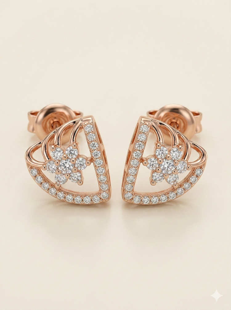 The Radiant Flora Open-Work Diamond Studs