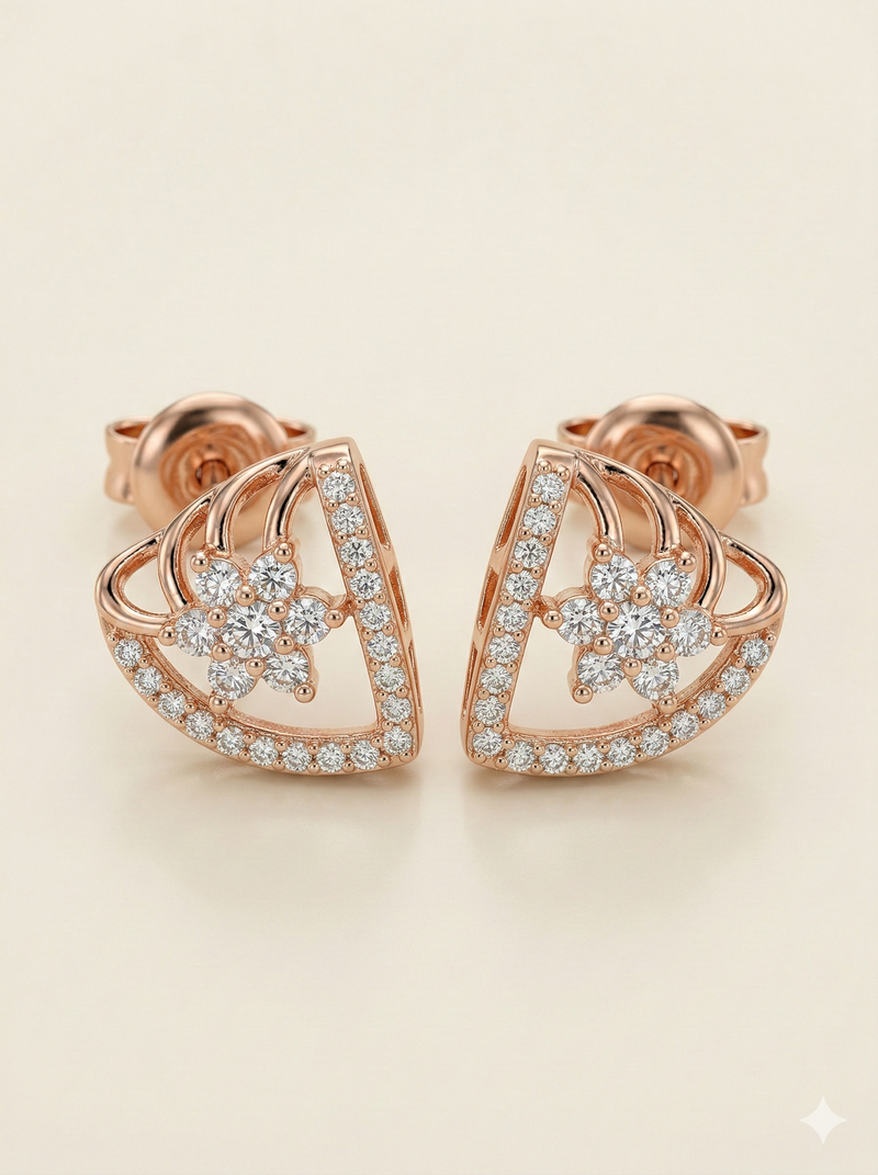The Radiant Flora Open-Work Diamond Studs