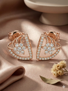 The Radiant Flora Open-Work Diamond Studs
