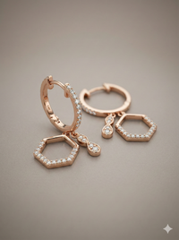 The Geometric Honeycomb Diamond Drop Huggies