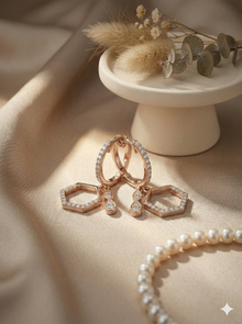The Geometric Honeycomb Diamond Drop Huggies