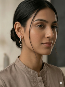 The Cascading Diamond Loop Drop Earrings