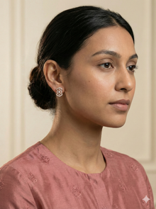 The Rose Gold Geometric Lace Diamond Tops