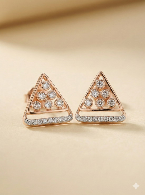The Architectural Triangle Diamond Studs