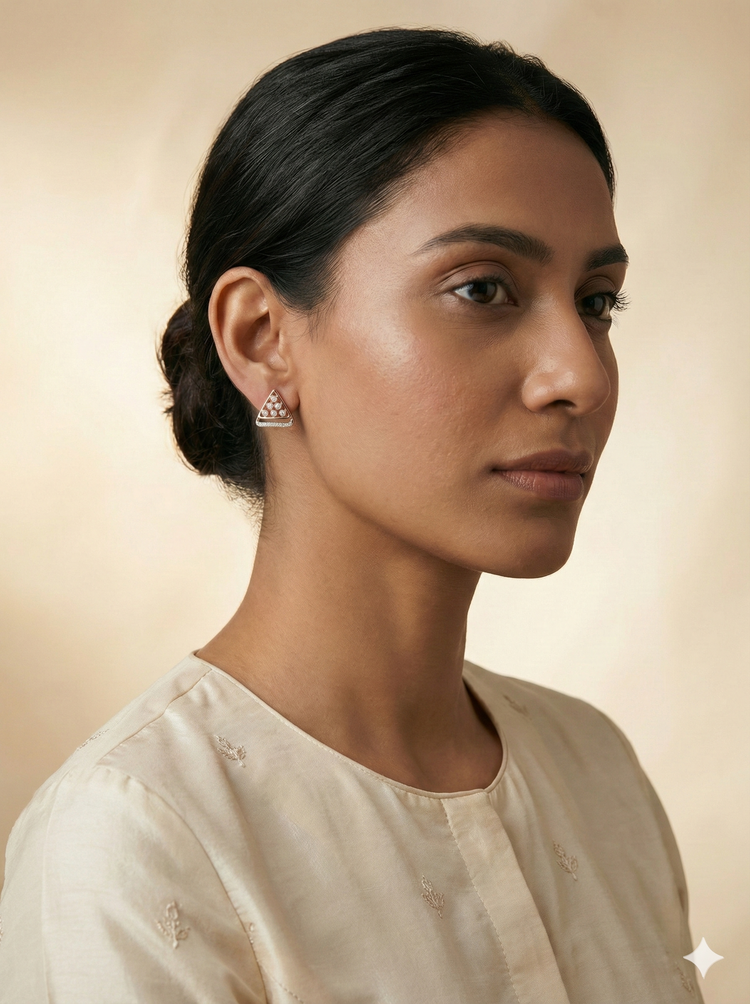 The Architectural Triangle Diamond Studs