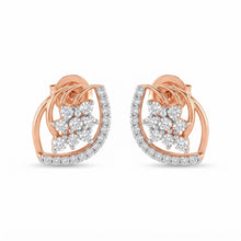 Diamond-Studded Gold Party-Ready Stud Earrings for Women in 14KT Gold