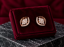 Diamond-Studded Gold Party-Ready Stud Earrings for Women in 14KT Gold
