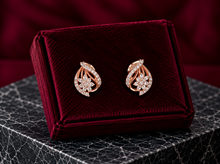 Diamond-Accented Gold Chandbali-Style Stud Earrings for Women in 14KT Gold