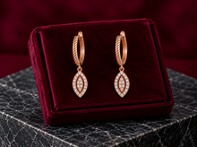 Sparkling Diamond Floral Stud Earrings for Women in 14KT Gold