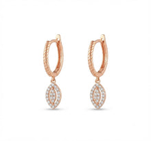 Sparkling Diamond Floral Stud Earrings for Women in 14KT Gold