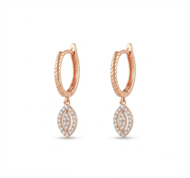Sparkling Diamond Floral Stud Earrings for Women in 14KT Gold