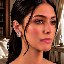 Pave Diamond Cluster Stud Earrings for Women in 14KT Gold