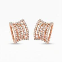 Pave Diamond Cluster Stud Earrings for Women in 14KT Gold